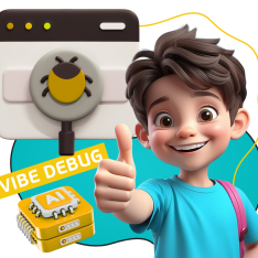 Тестирование & Vibe Debug. Охотники за багами - КИБЕРшкола программирования для детей, компьютерные курсы для школьников, начинающих и подростков - KIBERone г. Новосибирск