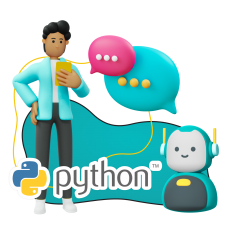 Умный чат-бот на Python - КИБЕРшкола программирования для детей, компьютерные курсы для школьников, начинающих и подростков - KIBERone г. Новосибирск