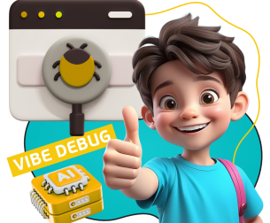 Тестирование & Vibe Debug. Охотники за багами - КИБЕРшкола программирования для детей, компьютерные курсы для школьников, начинающих и подростков - KIBERone г. Новосибирск