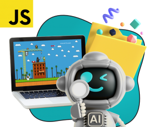 Язык программирования JavaScript + AI. Проектное обучение + геймификация + AI-помощники - КИБЕРшкола программирования для детей, компьютерные курсы для школьников, начинающих и подростков - KIBERone г. Новосибирск